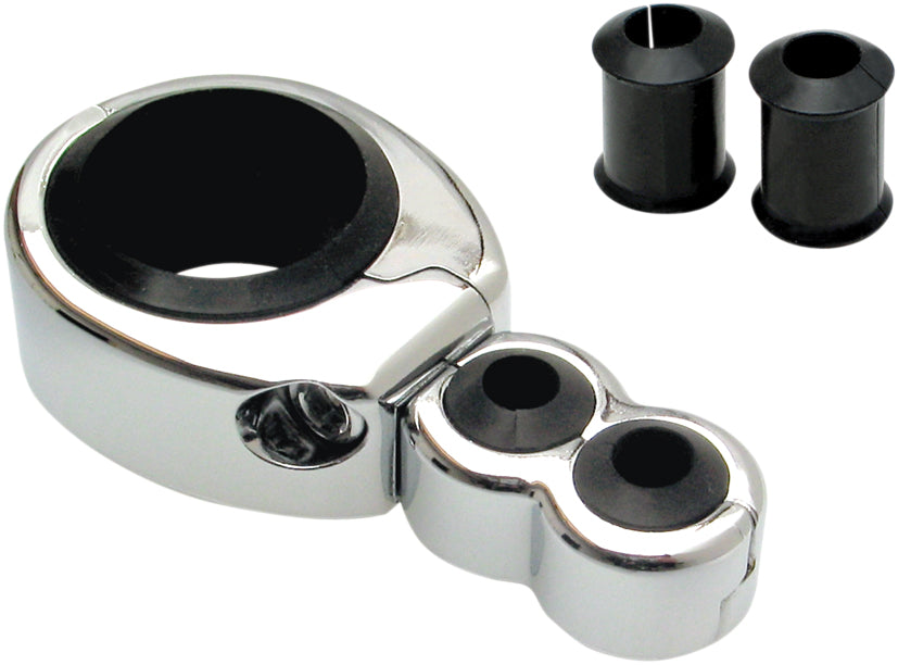 Cable Clamp 1" 1 1/8" Dual Thr/Clu Chrome
