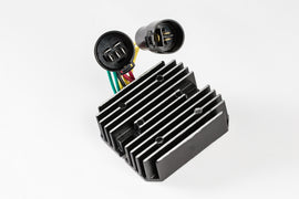 RICKS electrical rectifier and regulator unit with metal mounting brackets and wiring connections for motorcycle or vehicle electrical systems