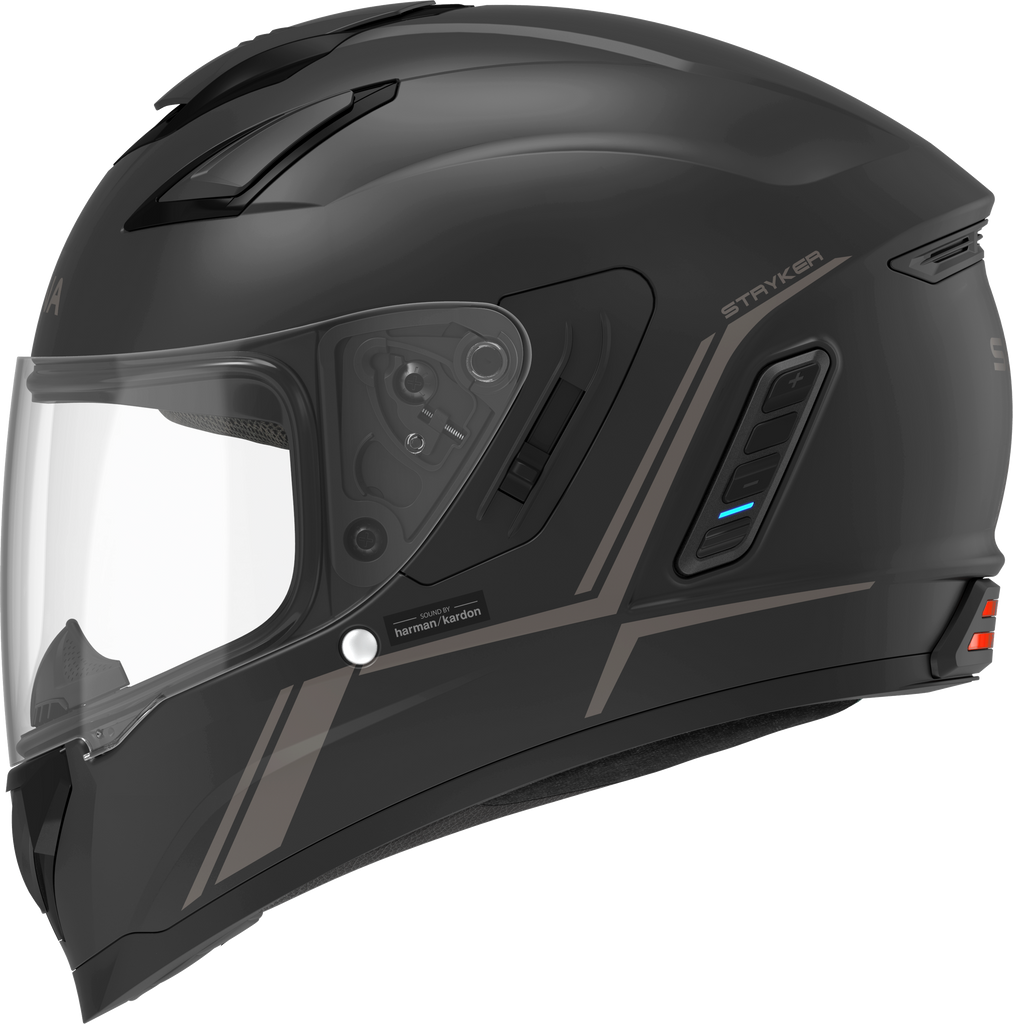 Stryker Full Face Helmet With Mesh Intercom Matte Black Xl