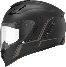 Stryker Full Face Helmet With Mesh Intercom Matte Black Lg