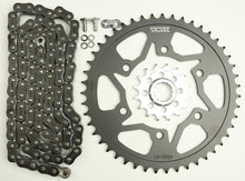 Load image into Gallery viewer, Sprocket/Chain Kit Stl/Stl 16/47t Sil Rx3 520 118l Blk