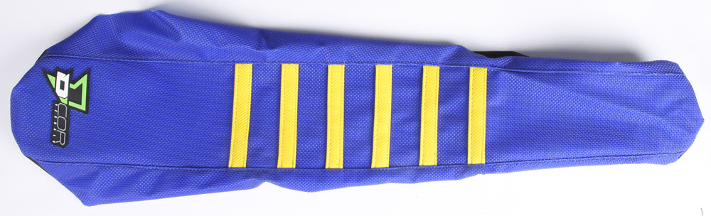 Seat Cover Blue/Yellow W/Ribs