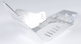 DEVOL Skid Plate guard for bikes, showing durable metal construction with mounting points for protection and off-road riding.