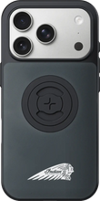 Load image into Gallery viewer, Indian Phone Case W/Headdress Iphone 17 Pro Max Gray W/Logo