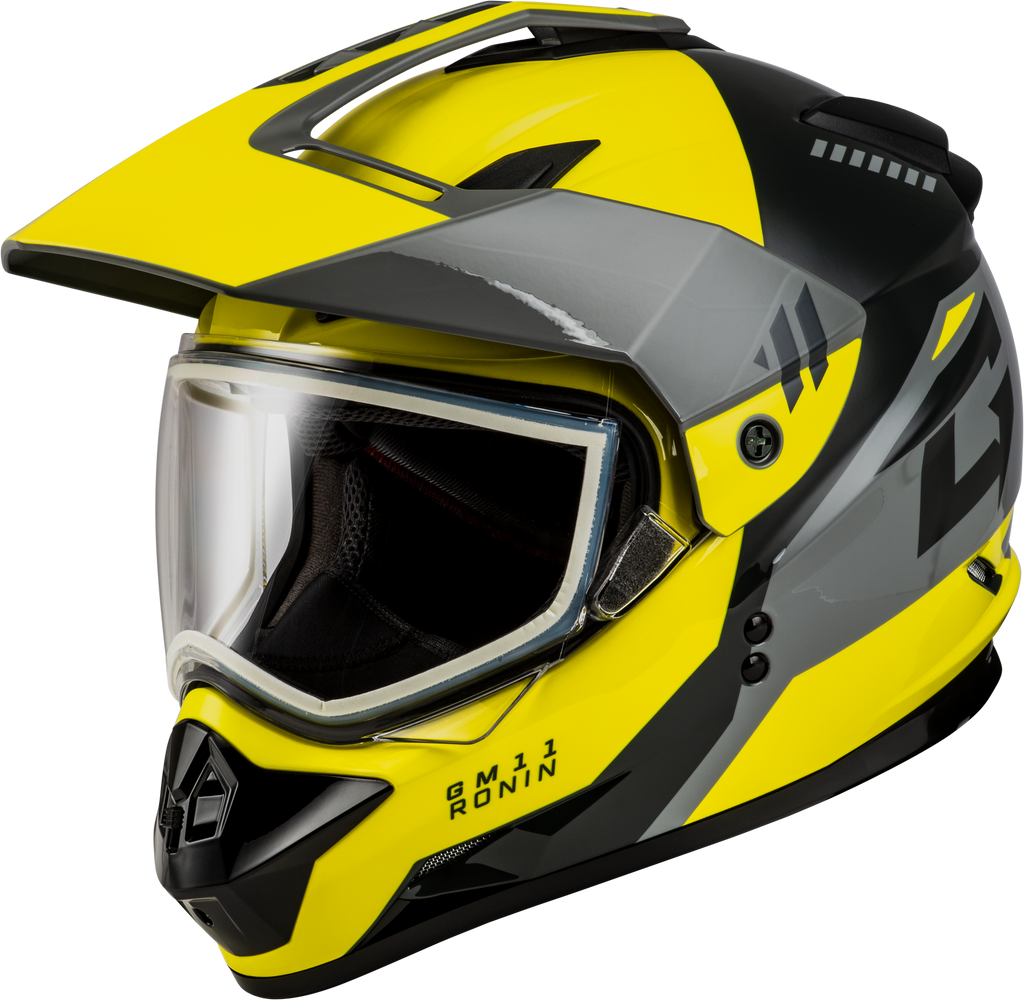 Gm 11s Ronin Snow Helmet Yellow/Silver/Grey Xl
