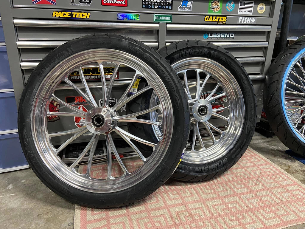 BILLET WHEEL PACKAGE WITH TIRES HARLEY DAVIDSON SOFTAIL MODELS - The Speed Shop Canada