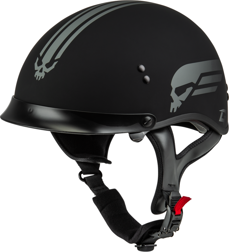 Hh 65 Retribution Helmet W/Peak Matte Black/Silver Xs