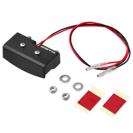 ZETA ZR45-3510 black compact license plate light for vehicle illumination, featuring a sleek design and easy installation.
