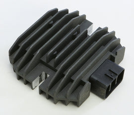 RICKS electrical regulator and rectifier for motorcycle or vehicle, mounted on a metal bracket with wiring connections.