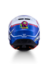 Load image into Gallery viewer, S M7 Blaster Helmet Ece06/Dot Wht/Blue/Red Glossy Lg