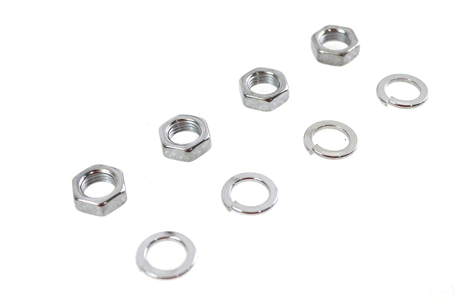 Rocker Arm Shaft Chrome End Nut Kit