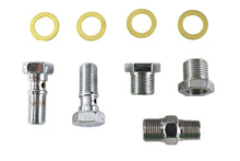 Load image into Gallery viewer, Oil Line Fitting Kit Chrome