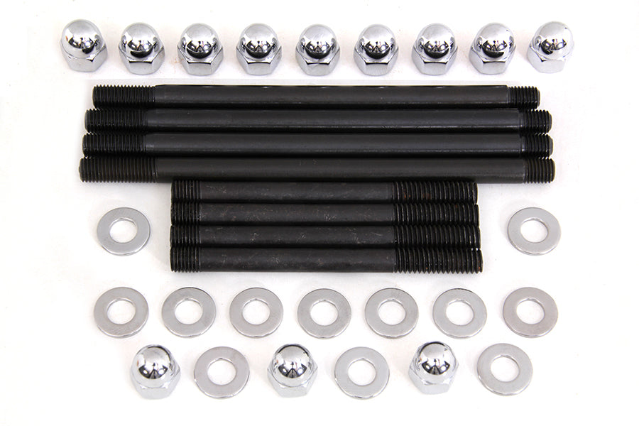 Chrome Engine Case Acorn Bolt Kit
