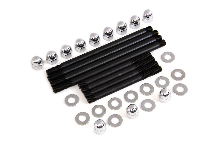 Chrome Engine Case Acorn Bolt Kit
