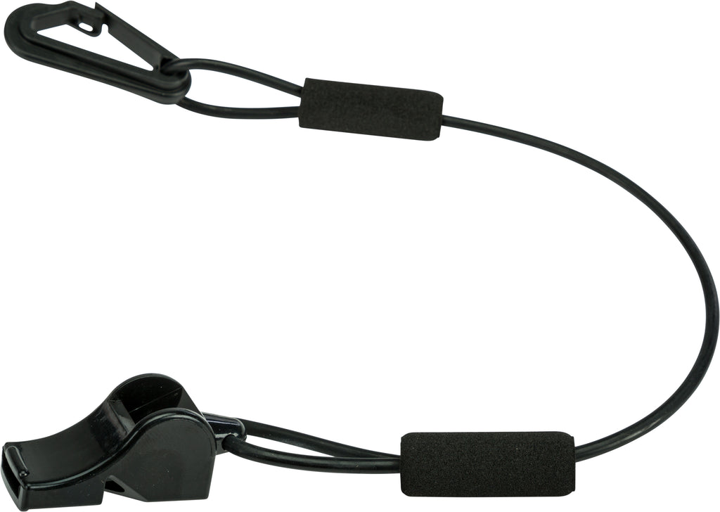 Floating Whistle W/Lanyard (Black)