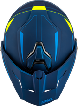 Load image into Gallery viewer, Md 74s Spectre Snow Helmet W/ Elec Shield Matte Blue/Grn Xl