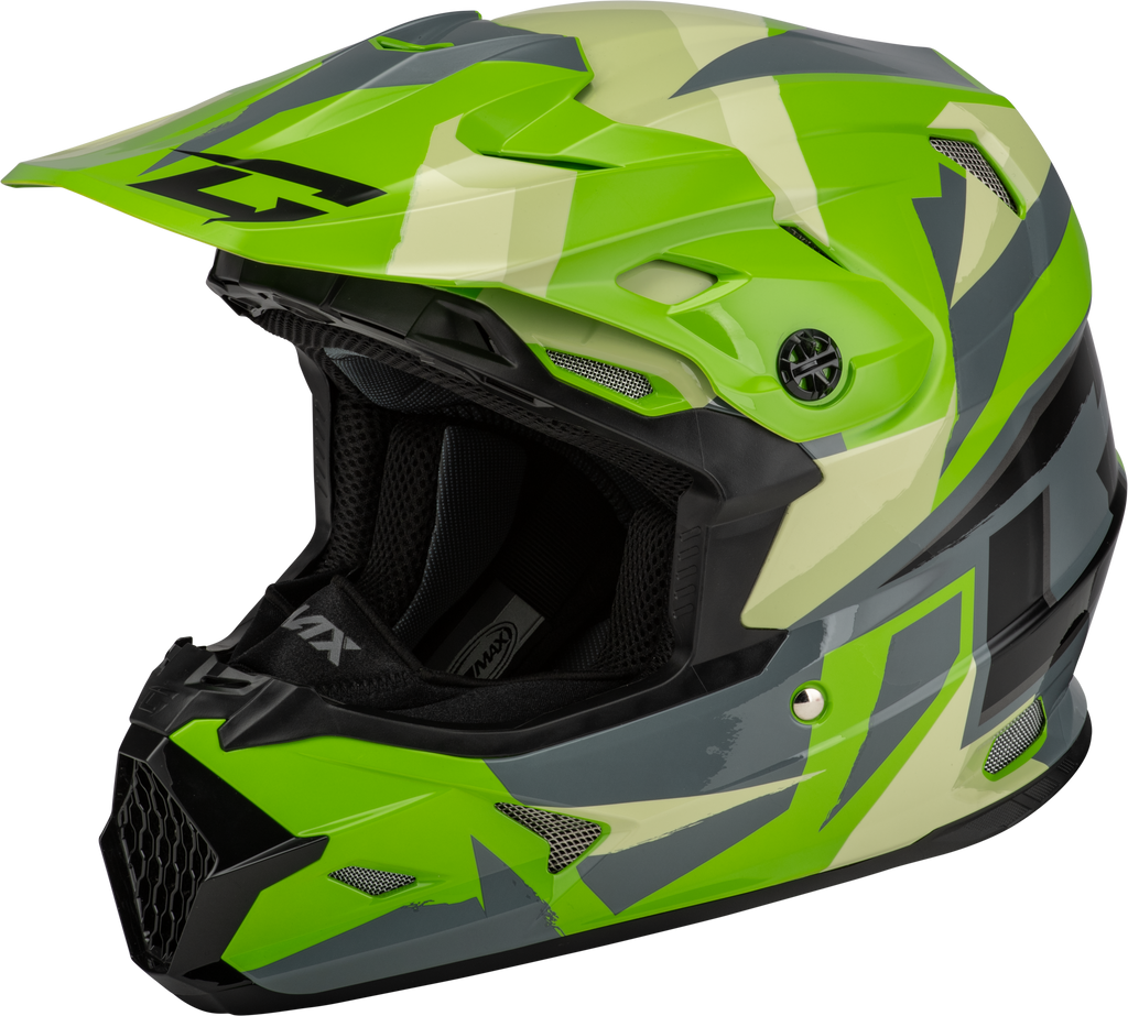 Mx 96s Splinter Helmet Green/Grey/Black Sm