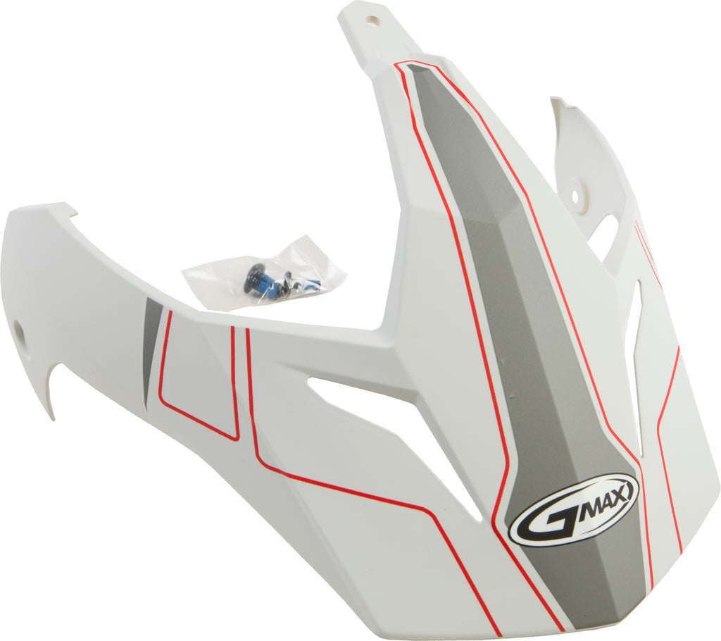 Visor W/Screws Expedition Matte White/Red Gm 11