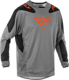 Fly Racing Kinetic Sym Jersey Grey/Orange/Black Md 378-422M