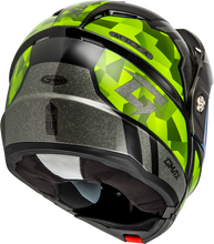 Load image into Gallery viewer, Md 74 Striker Modular Helmet W Gld Shld Blk/Slvr/Grn Mtlc 2x