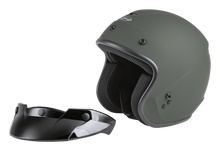 Load image into Gallery viewer, Of 2 Open Face Helmet Matte Green Xl