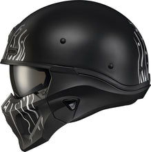 Load image into Gallery viewer, Covert X Open Face Helmet Tribe Matte Black/White Xl