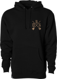Black DBK Camo Shovels Hoodie in medium, showing the hoodie with camouflage shovel graphics and a comfortable fit.