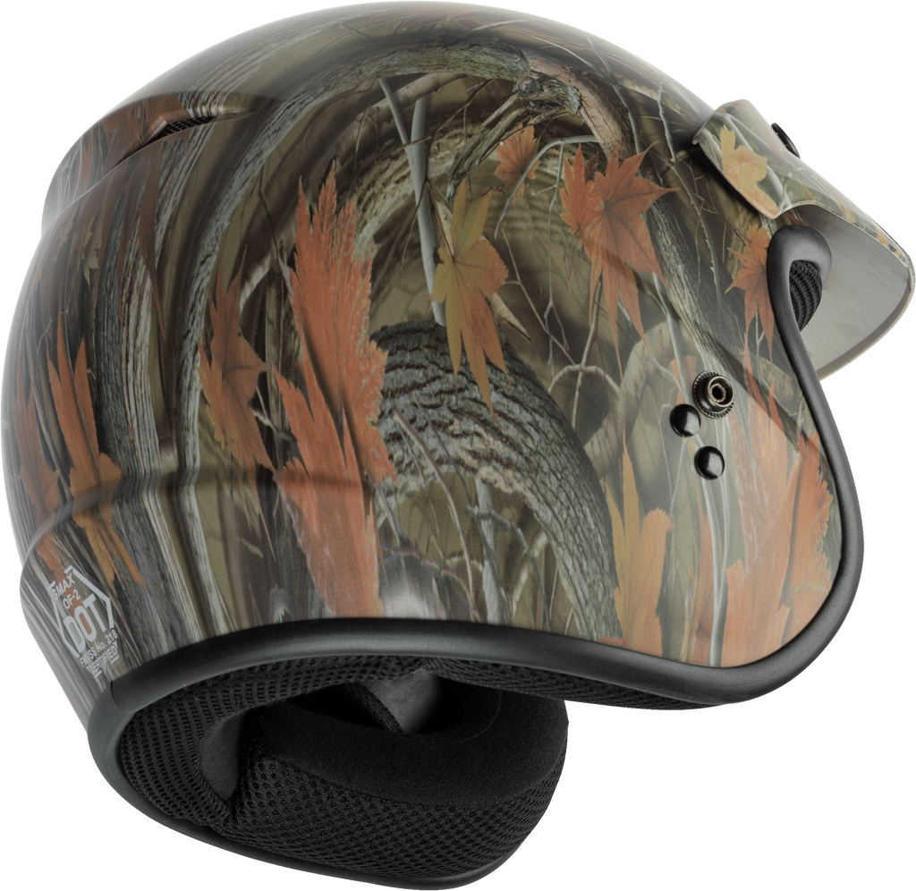 Of 2 Open Face Helmet Leaf Camo Xl