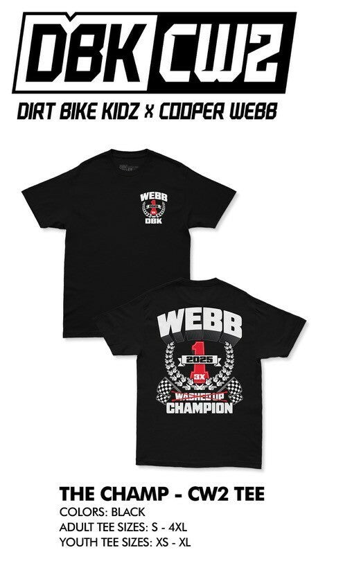 The Champ Cw2 Youth Tee Black Ys