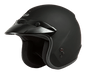Of 2 Open Face Helmet Matte Black Xl