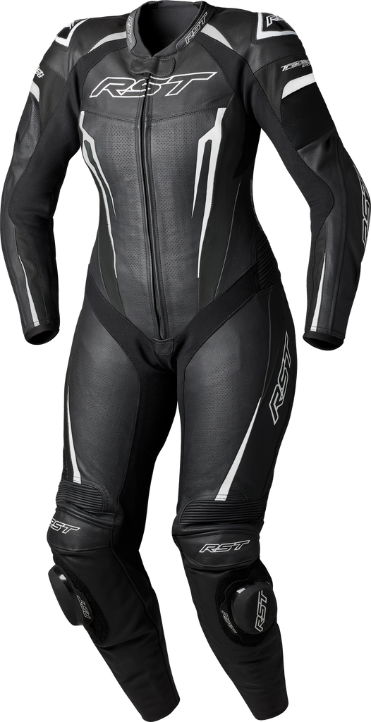 Womens Tractech Evo D3o Suit Black/White Leather Xs