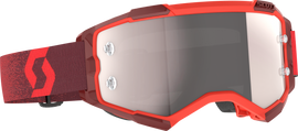 Fury Goggle Red Silver Chrome Works