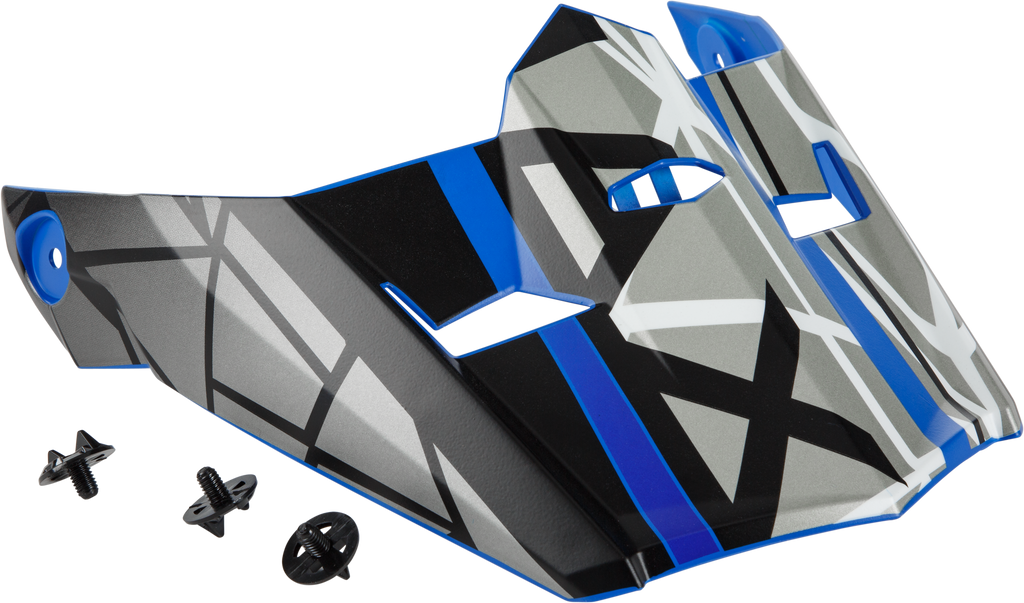 Visor W/Screws Mega Mx 46 Matte Blue/Black/White Md 2x