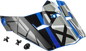 Visor W/Screws Mega Mx 46 Matte Blue/Black/White Md 2x