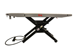 HANDY LIFTS S.A.M. 1200lb grey air lift stand for vehicle lifting and support, featuring a sturdy grey metal construction.
