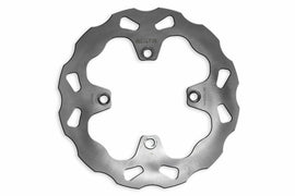 GALFER Wave Rotor brake disc with a distinctive wave design, showcasing the durable metal construction and mounting holes.