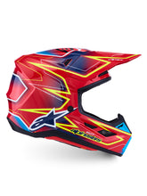 Load image into Gallery viewer, S M7 Cast Helmet Ece06/Dot Red/Yllw Fluo/Blue Glossy Lg