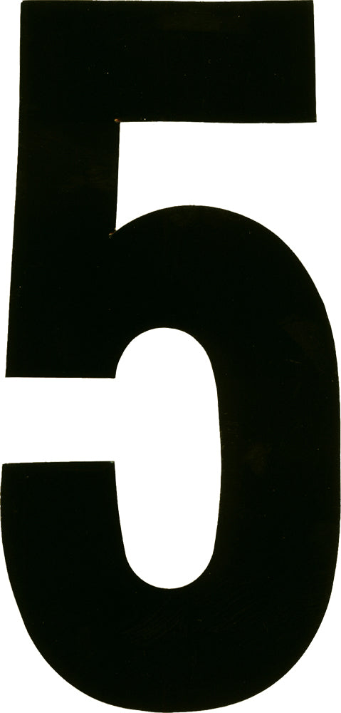 #5 6" Black Extreme Digits 3/Pk
