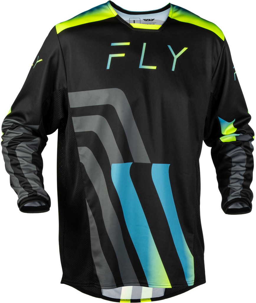 Kinetic Volt Jersey Black/Grey/Teal/Yellow Md