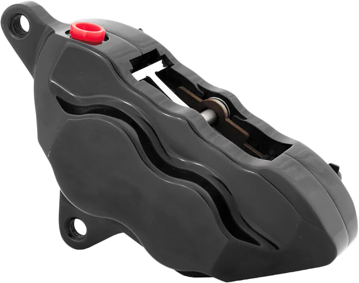 4 Piston Front Caliper L/H Black 00 Up W/ 11.5" Rotor