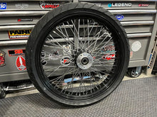 Load image into Gallery viewer, 21X3.5" FRONT BLK/CHR DUAL DISC 60 SPOKE WHEEL PACKAGE HARLEY BAGGERS 00-08 (Copy) - The Speed Shop Canada