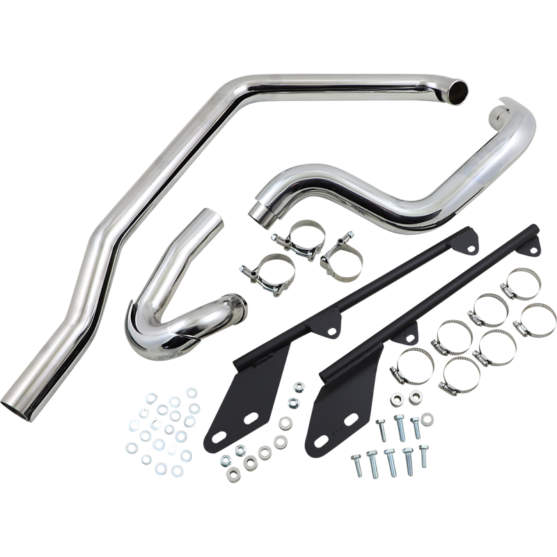 BASSANI 86-06 FLST/FXST POWER CURVE HEADERS CHR BASSANI XHAUST