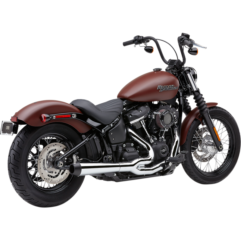 BASSANI CHROME 2:1 EXHAUST HARLEY FATBOB/SLIM/STREETBOB 18-25 - The Speed Shop Canada
