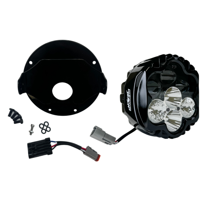 CUSTOM DYNAMICS SHARK DEMON 2 LED HEADLIGHT KIT HARLEY FXLRST 22-24 - The Speed Shop Canada