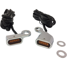 DRAG LED FRONT MINI SIGNALS /MARKER LIGHTS HARLEY DAVIDSON MODELS - The Speed Shop Canada