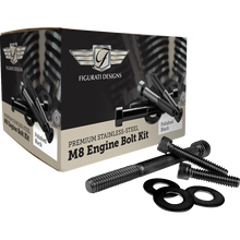 Load image into Gallery viewer, FIGURATI DESIGNS BLACK ENGINE BOLT KITS HARLEY DAVIDSON M8 17-25 - The Speed Shop Canada