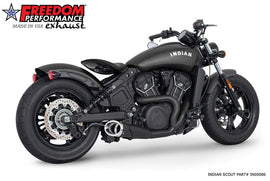 FREEDOM EXHAUST 2:1 TURNOUT SIDEDUMP SHORTY 14-24 INDIAN SCOUT - The Speed Shop Canada