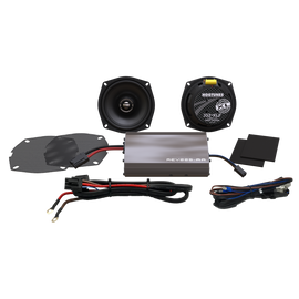 HOGTUNES 225 WATT AMP WITH XL FAIRING SPEAKERS AND GRILLS 98-13  HARLEY FLH - The Speed Shop Canada