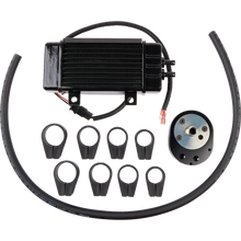 Load image into Gallery viewer, JAGG OIL COOLERS (VERTICAL MOUNT FAN ASSIST) HARLEY BAGGERS 99-16 - The Speed Shop Canada