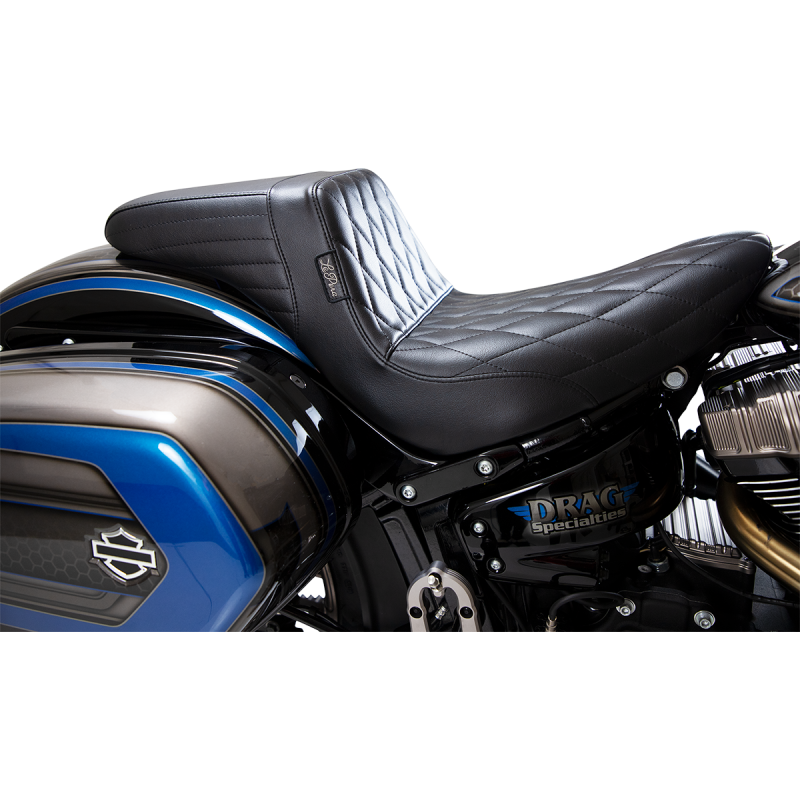 LEPARA KICKFLIP SEAT BLACK DIAMOND STITCH HARLEY SOFTAILS FXBR FLFB 18+ - The Speed Shop Canada